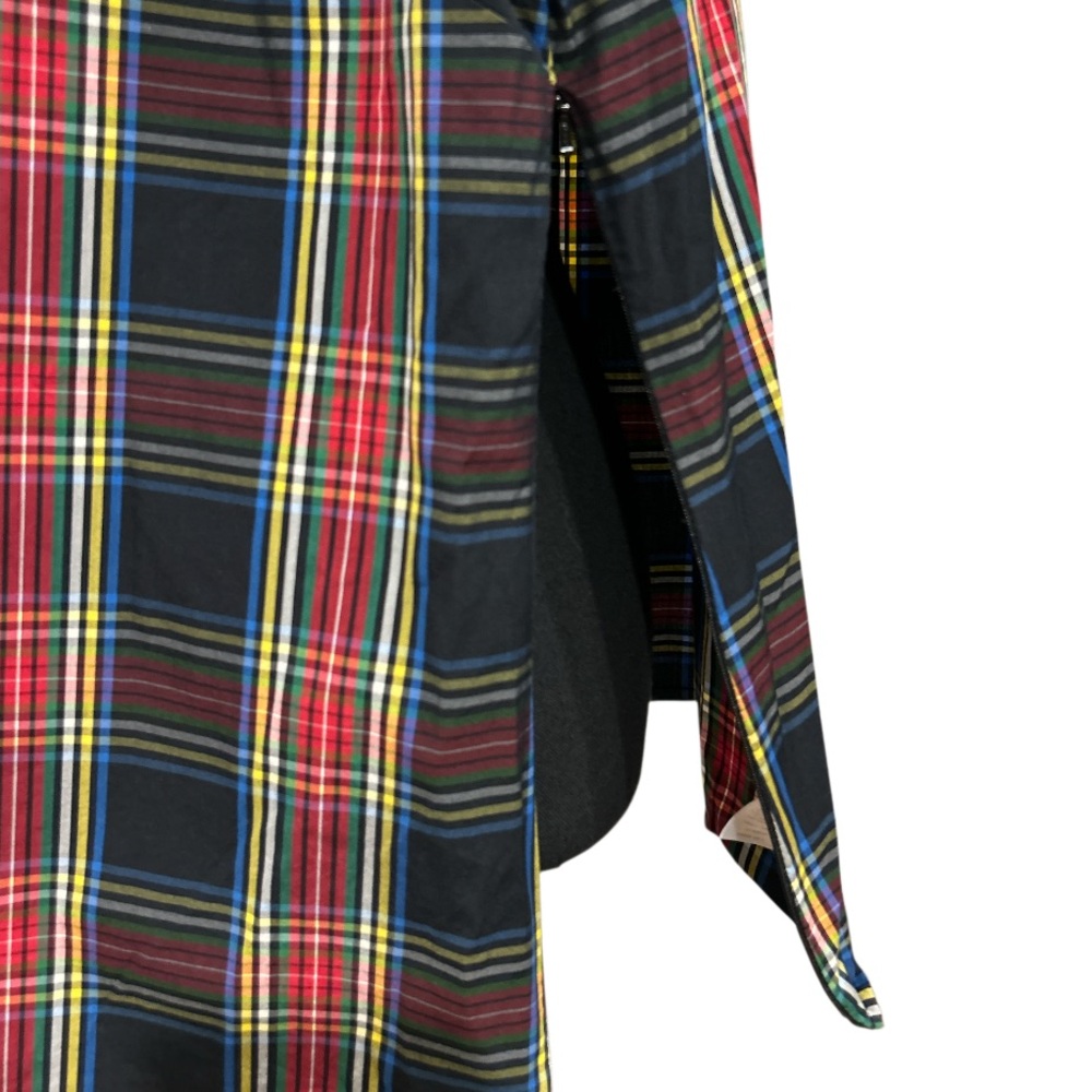 🔥TALBOTS! STEWART PLAID POPLIN RUFFLE POPOVER TOP! STUNNING! FESTIVE! LIKE NEW! - Picture 13 of 16